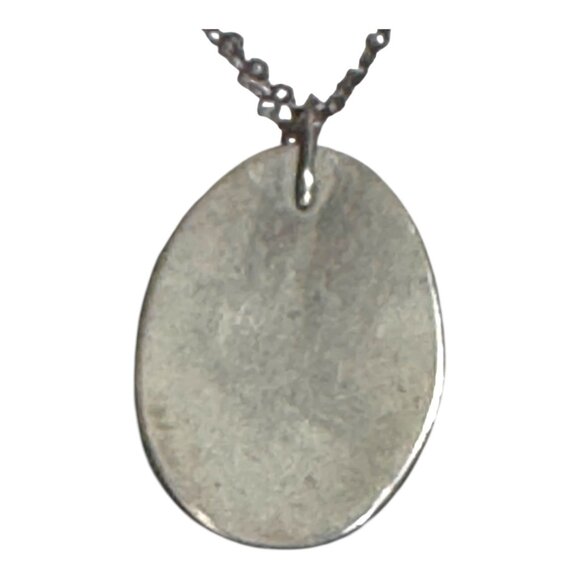 Sterling Silver Chain Oval Apatite Blue & Green Gemstone Pendant Necklace 18" - Picture 8 of 9